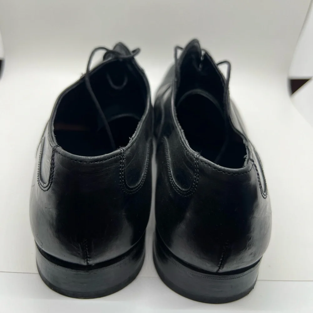 Russell &‎ Bromley Black Leather Cumulus Toe Cap Leather Oxfords Men’s Size 10.5
